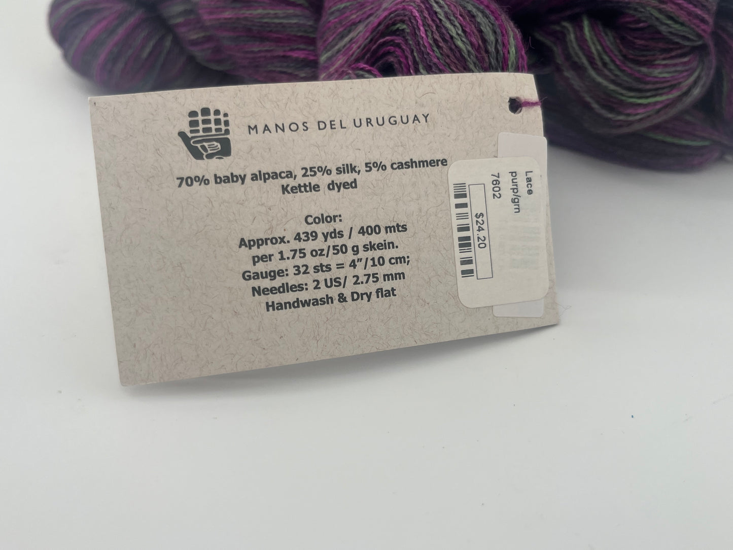 Manos del Uruguay Alpaca Silk Cashmere Lace - Lot of 2