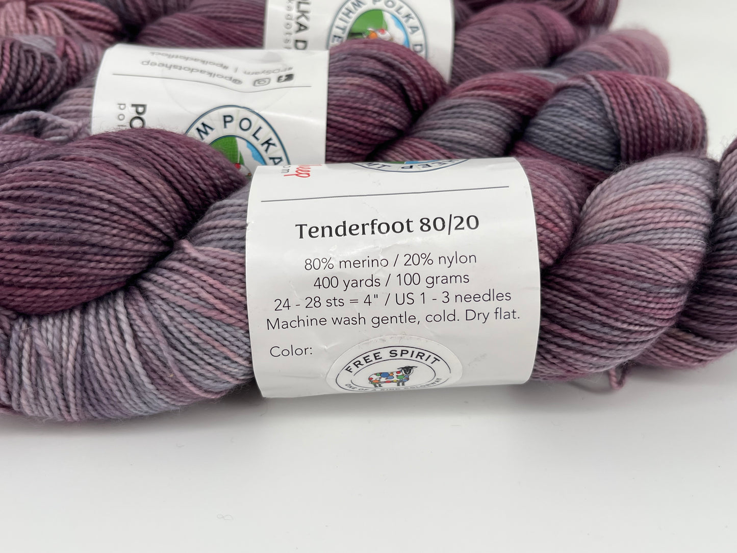 Polka Dot Sheep Tenderfoot 80/20 - Lot of 4