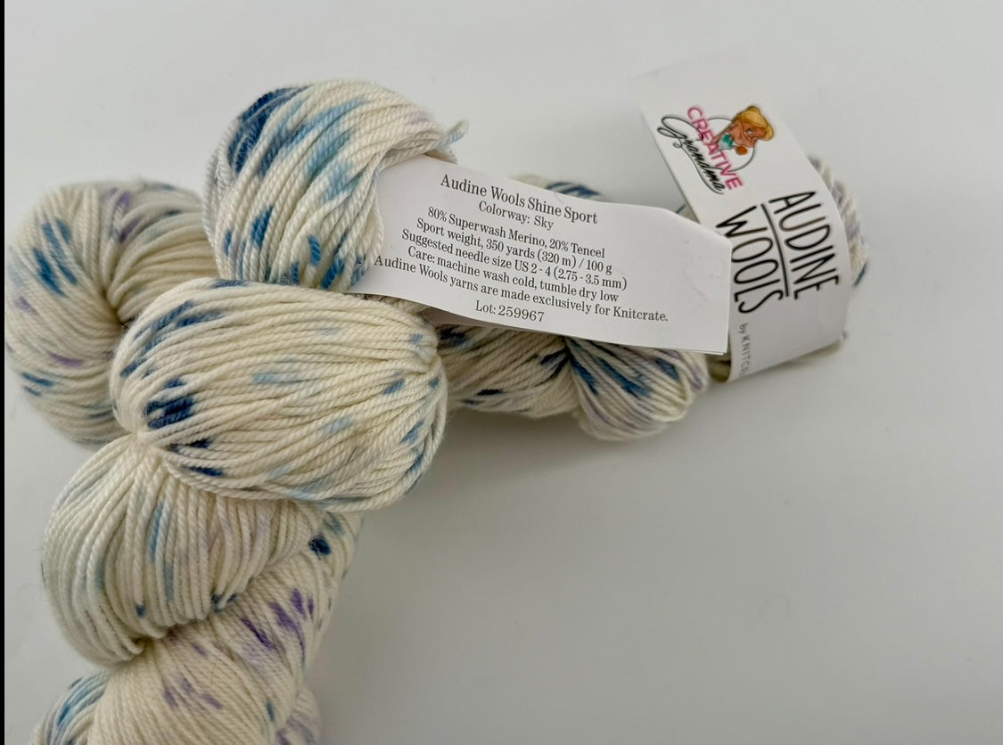 Audine Wools Shine Sport - Lot of 2 Skeins