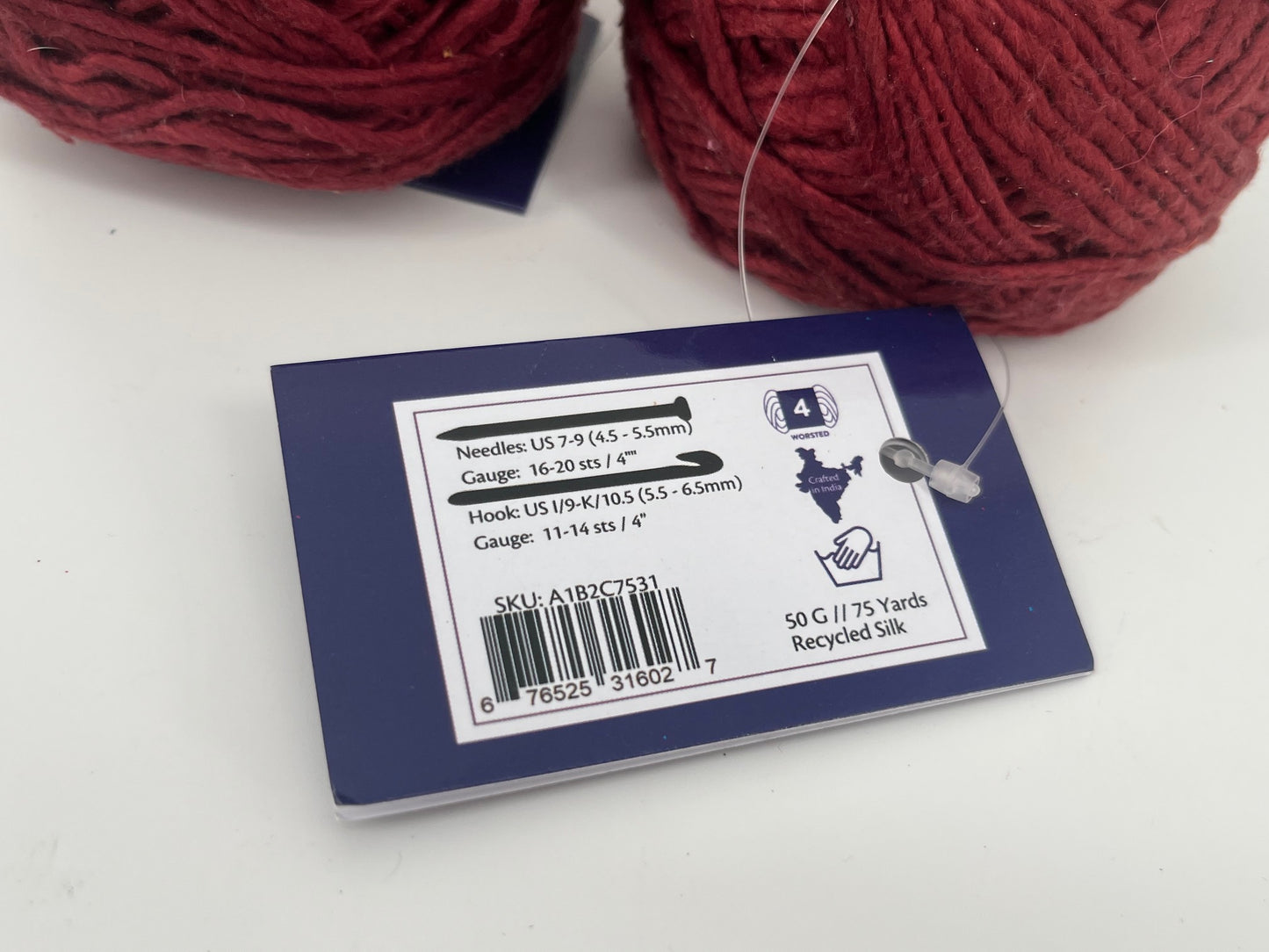 Darn Good Yarn Silk Roving Worsted Weight - Lot of 2