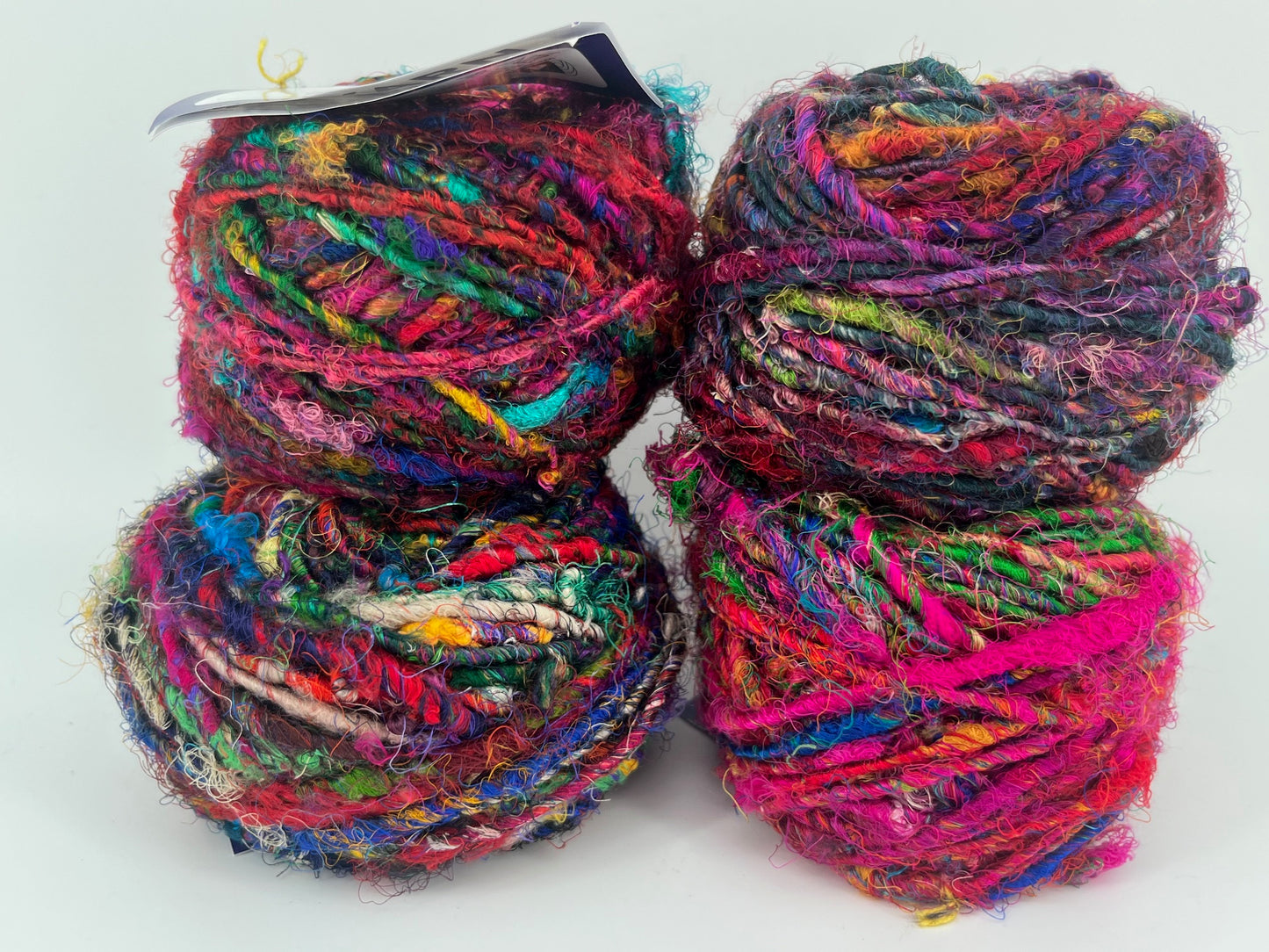 Darn Good Yarn Recycled Silk Worsted Weight - Lot of 4