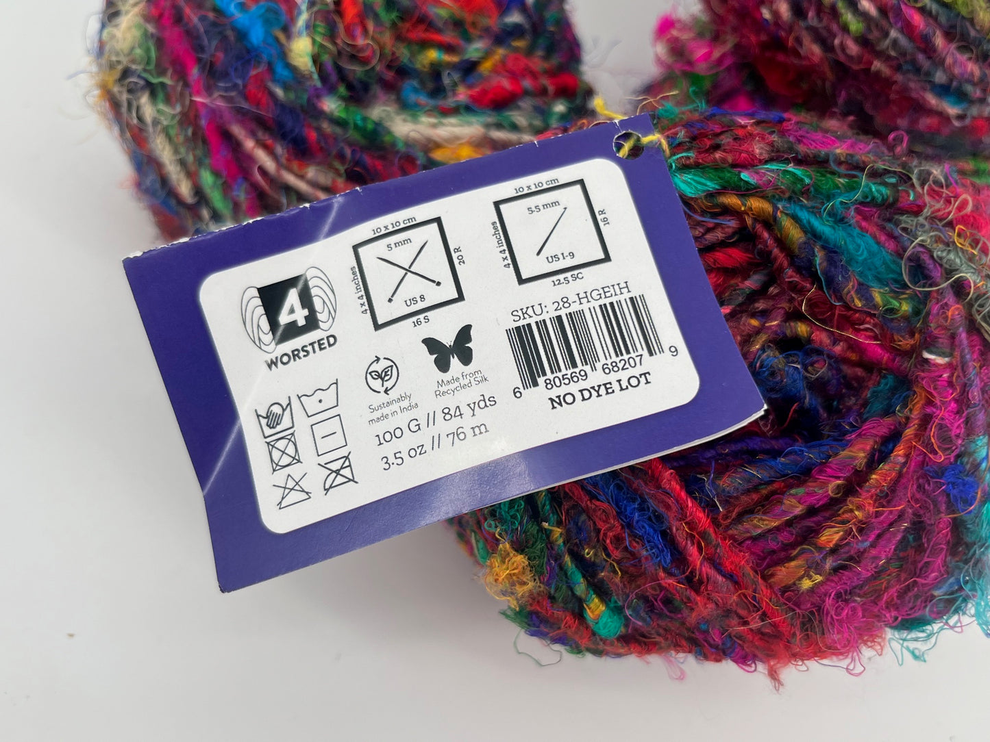 Darn Good Yarn Recycled Silk Worsted Weight - Lot of 4