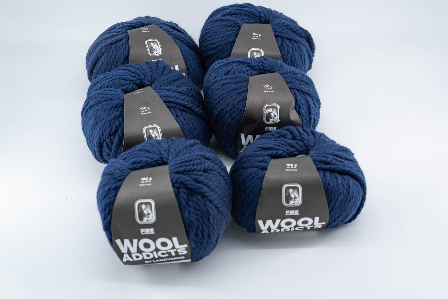 WOOLADDICTS by LANGYARNS FIRE - Lot of 6 Skeins