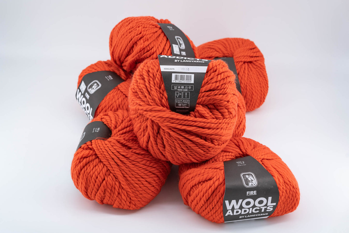 WOOLADDICTS by LANGYARNS FIRE - Lot of 8 Skeins