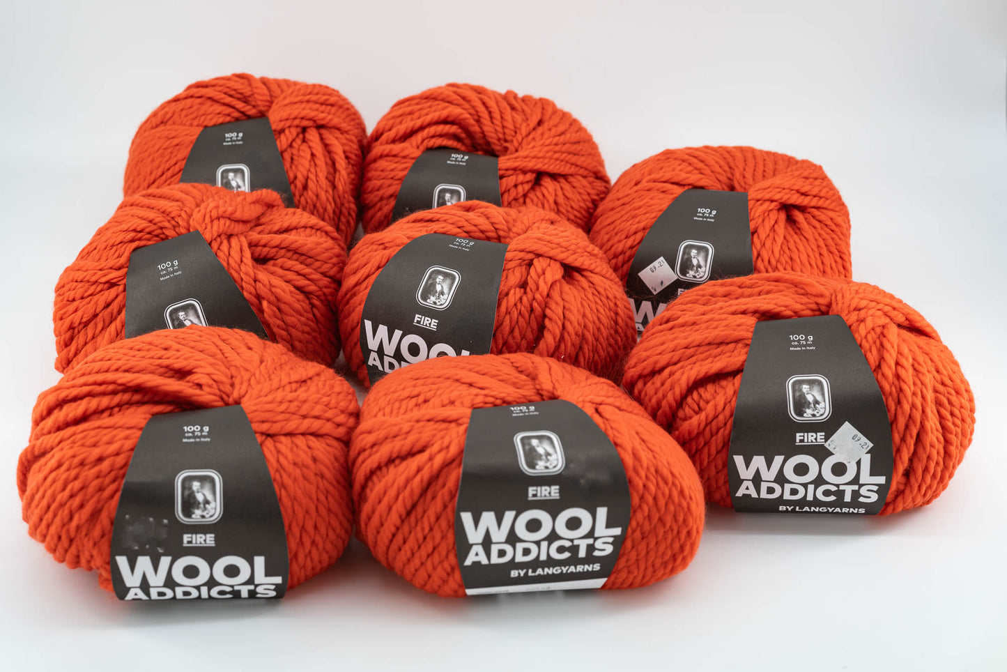 WOOLADDICTS by LANGYARNS FIRE - Lot of 8 Skeins