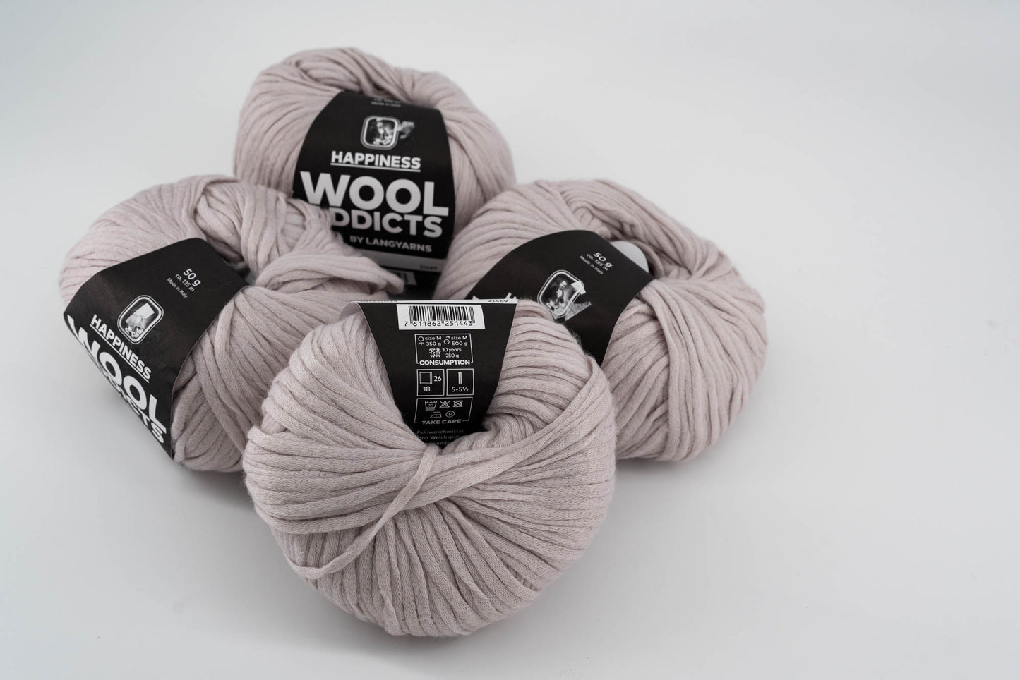 WOOLADDICTS by LANGYARNS HAPPINESS - Lot of 4 Skeins