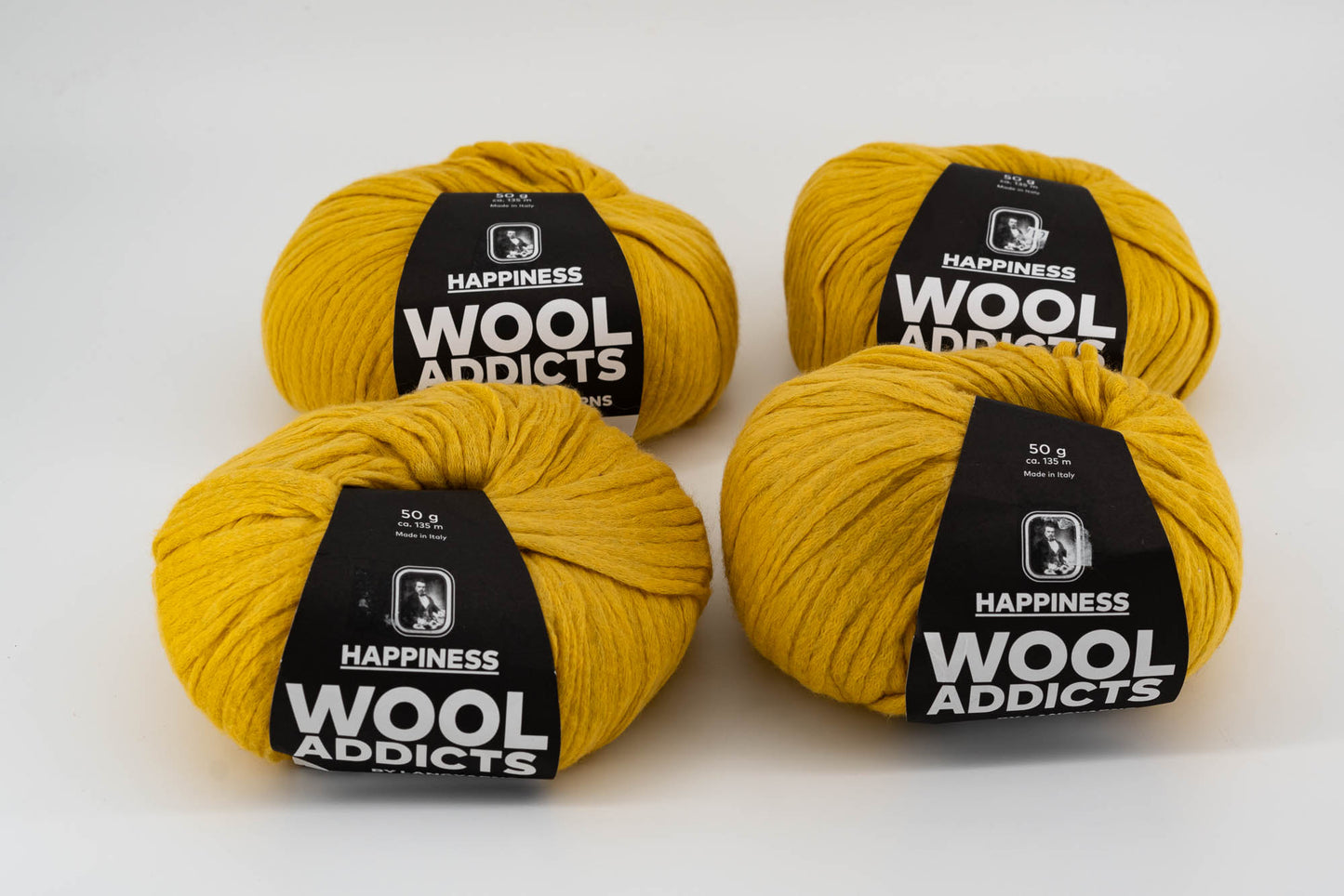 WOOLADDICTS by LANGYARNS HAPPINESS - Lot of 4 Skeins