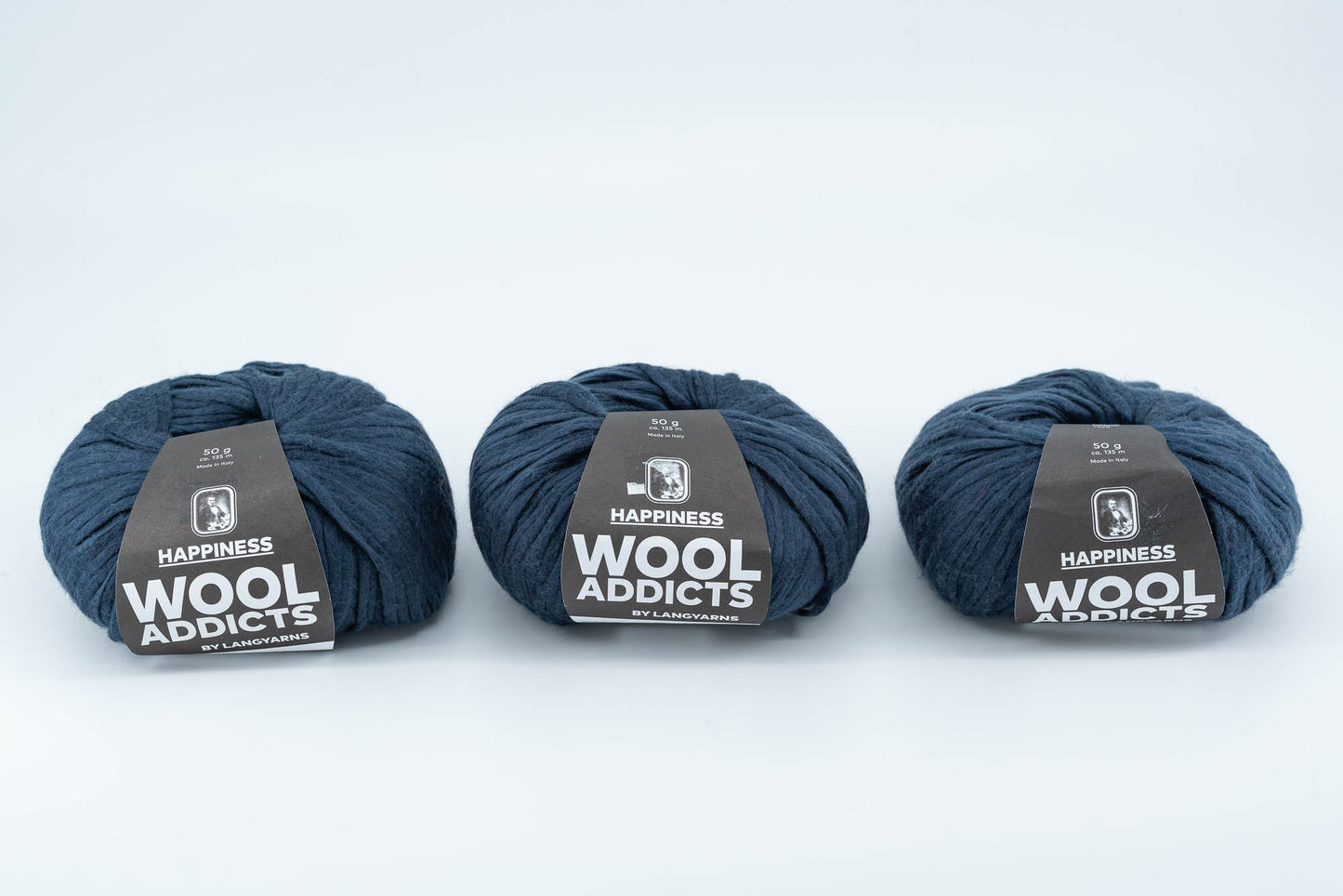 WOOLADDICTS by LANGYARNS HAPPINESS - Lot of 3 Skeins