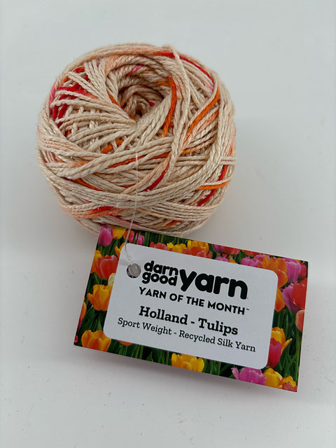 Darn Good Yarn 2-Ply Sport Weight Recycled Silk - Lot of 3 Balls