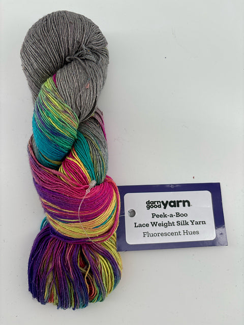 Darn Good Yarn Laceweight Recycled Silk 2 ply - Lot of 9 Skeins