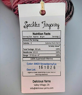 Delicious Yarns Speckles Fingering - Lot of 2