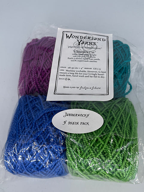 Wonderland Yarns & Frabjous Fibers Cheshire Cat - 4 Mini Skeins Pack