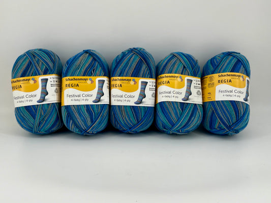 Schachenmayr Regia Festival Color 4-ply - Lot of 5 Skeins