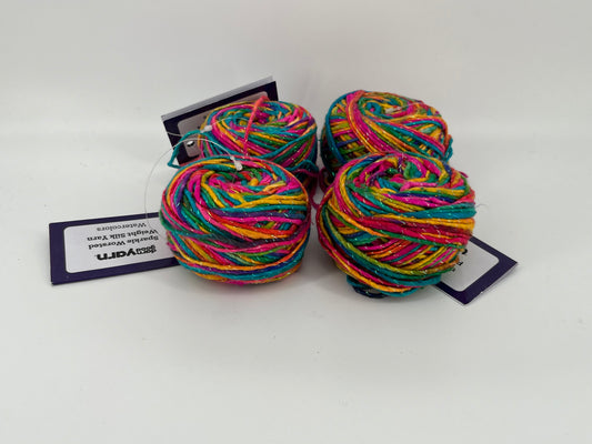 Darn Good Yarn Sparkle Worsted Weight Silk - Lot of 4 Skeins