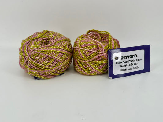 Darn Good Yarn Twist Sport Weight Silk - Lot of 2