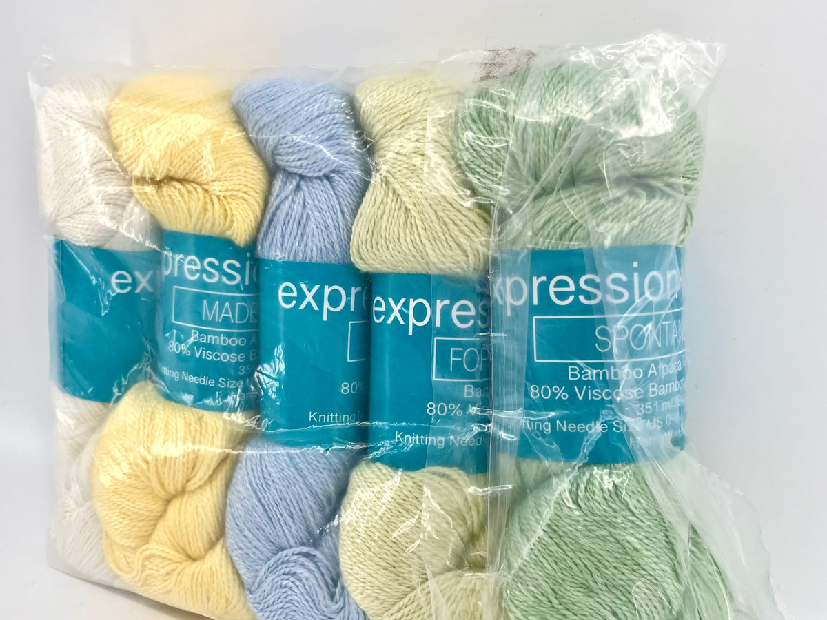 Expression Fiber Arts Bamboo Alpaca Fingering - Lot of 5