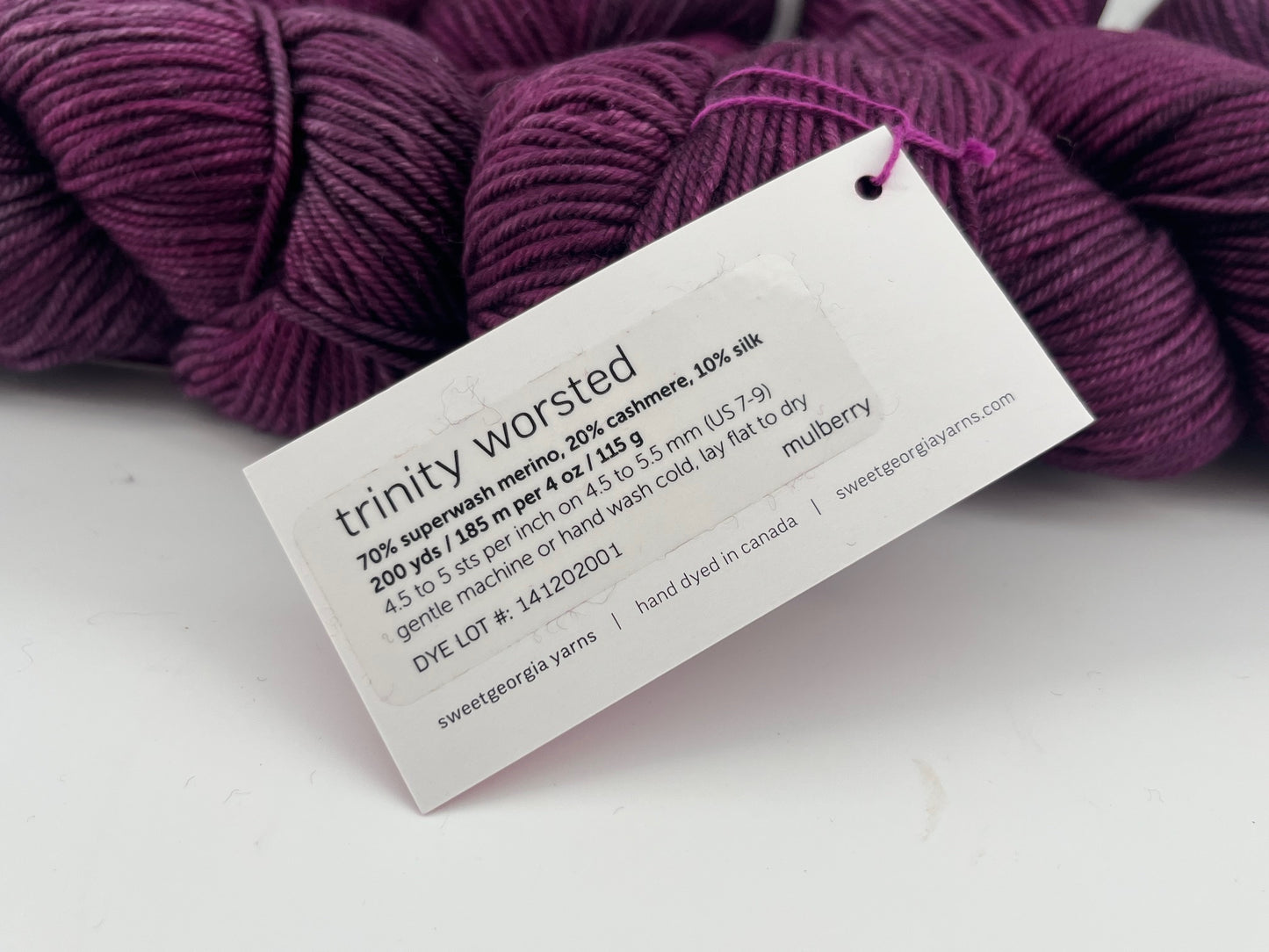 SweetGeorgia Yarns Trinity Worsted - Lot of 7