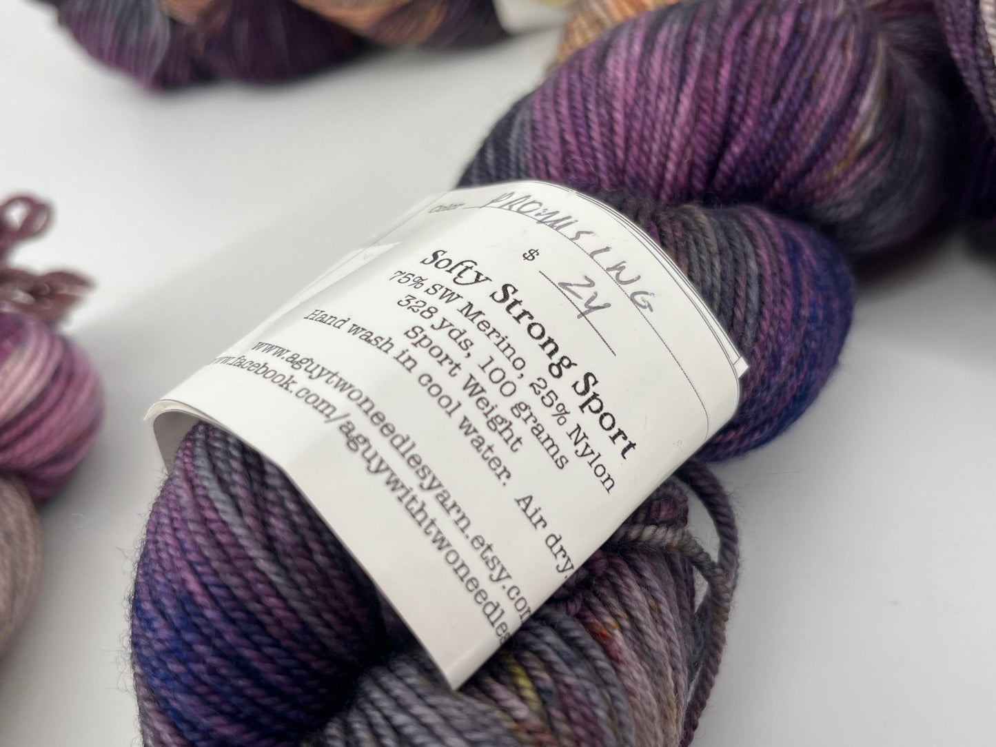 A Guy With Two Needles Yarn Softy Strong Sport - Lot of 5