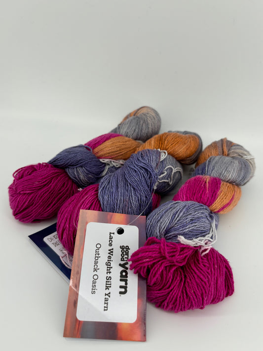 Darn Good Yarn Lace Weight Silk - Lot of 3