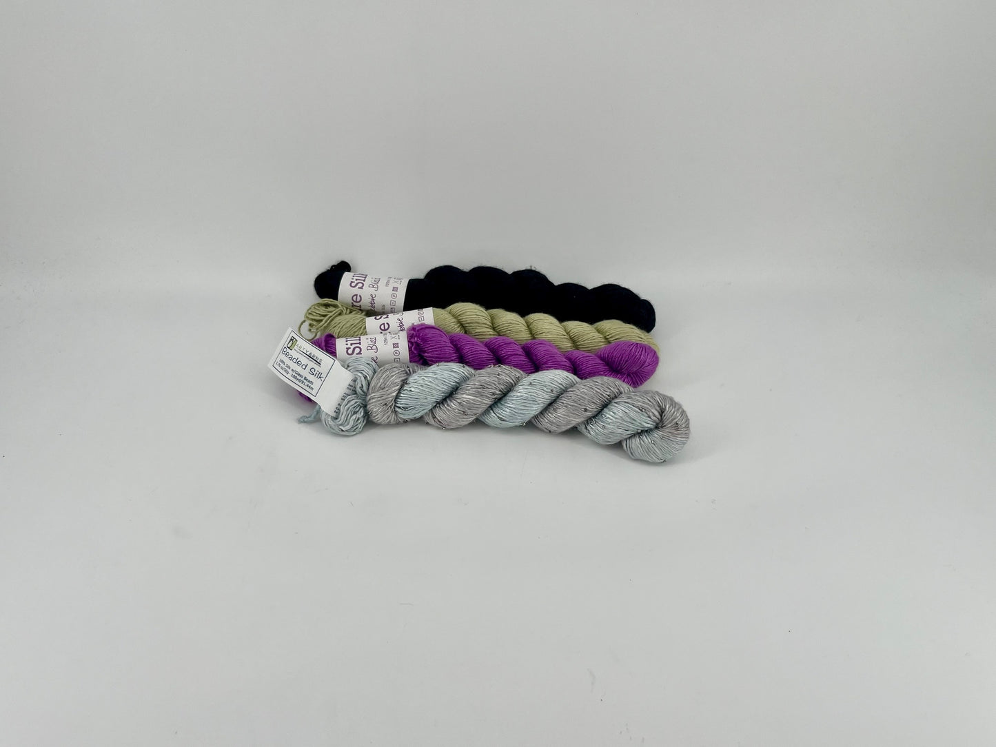 Debbie Bliss Pure Silk + Artyarns Beaded Silk
