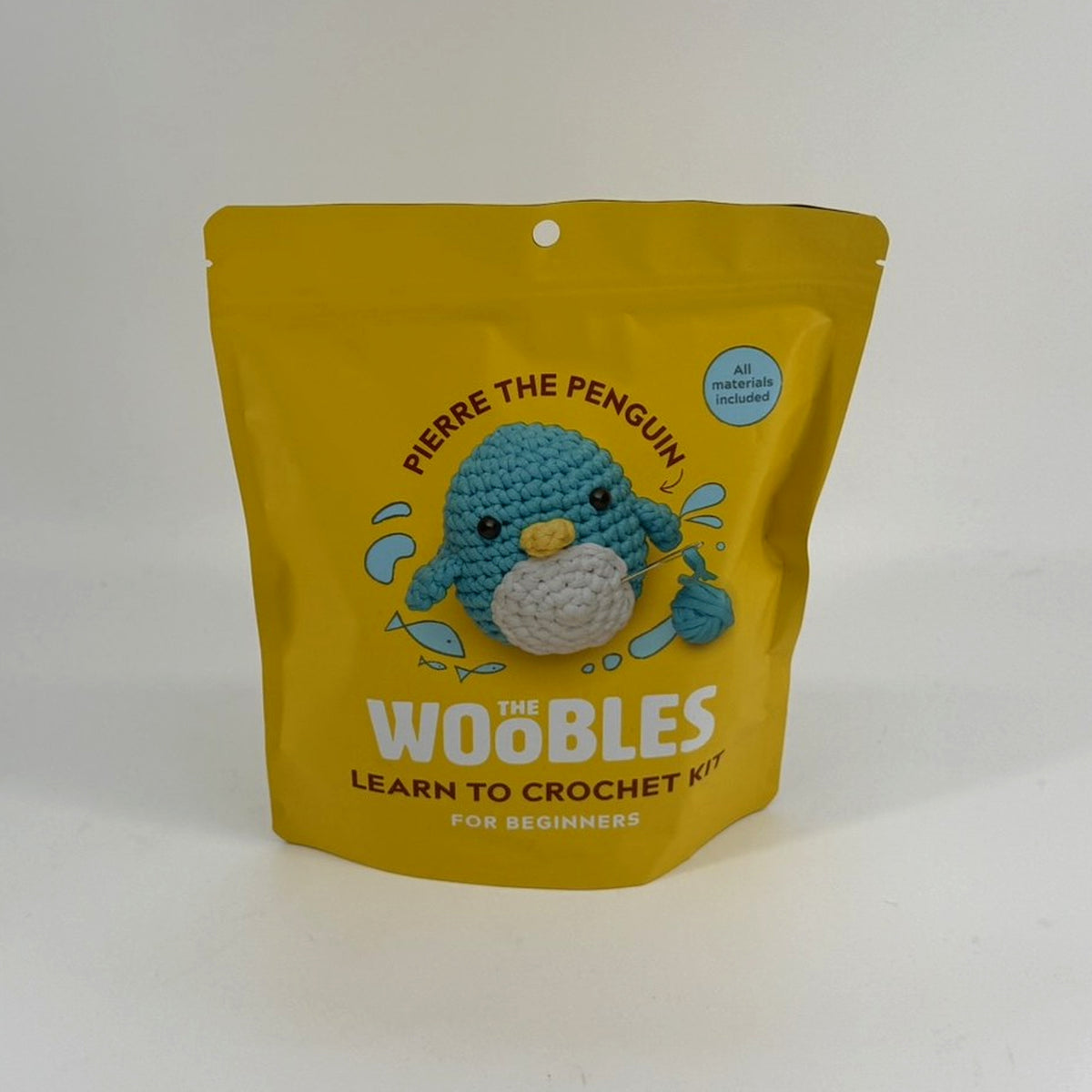 The Woobles Pierre the Penguin Crochet Kit – Beginner - Blue