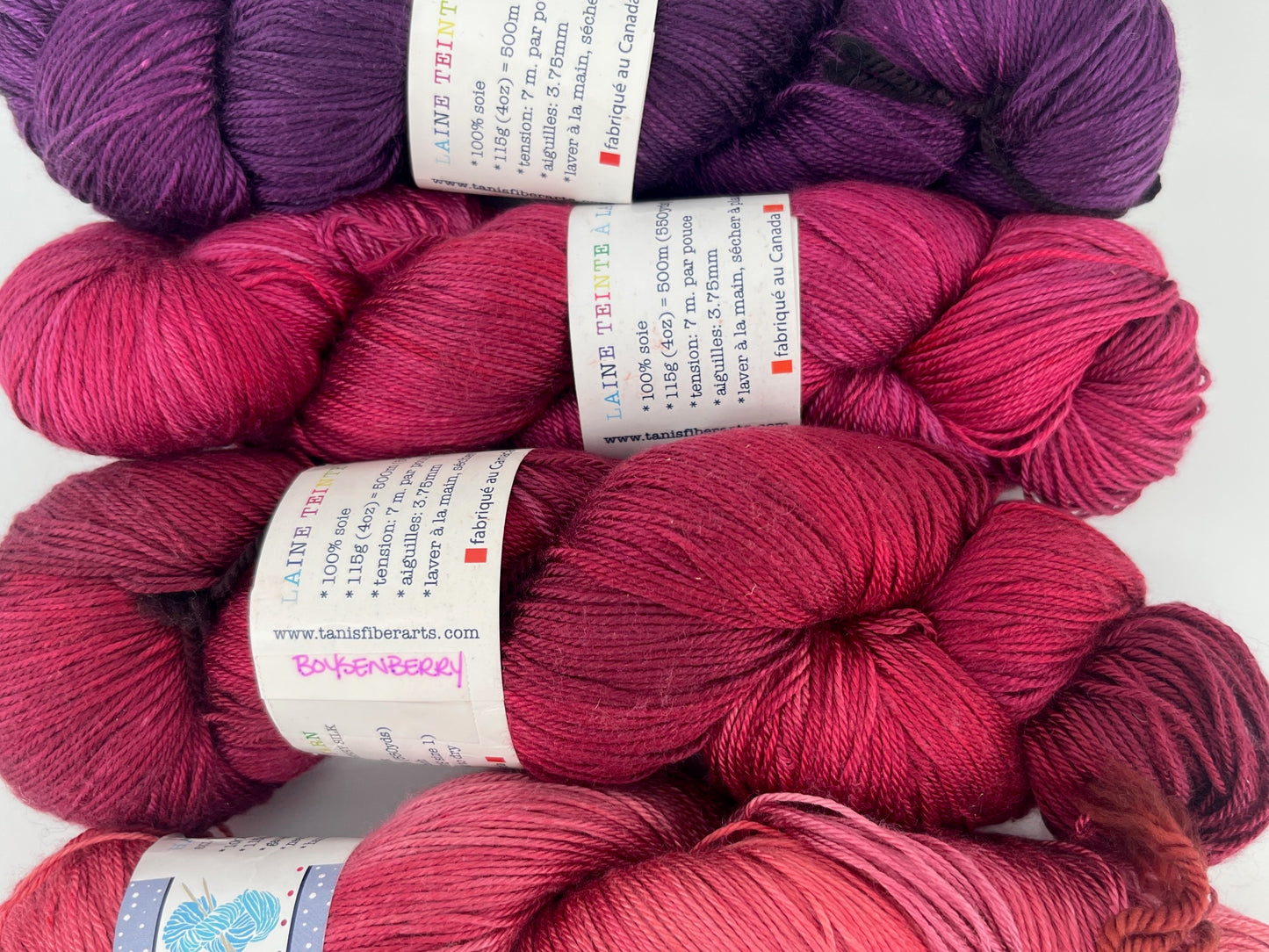 Tanis Fiber Arts Silver Label Mulberry Silk - Lot of 4