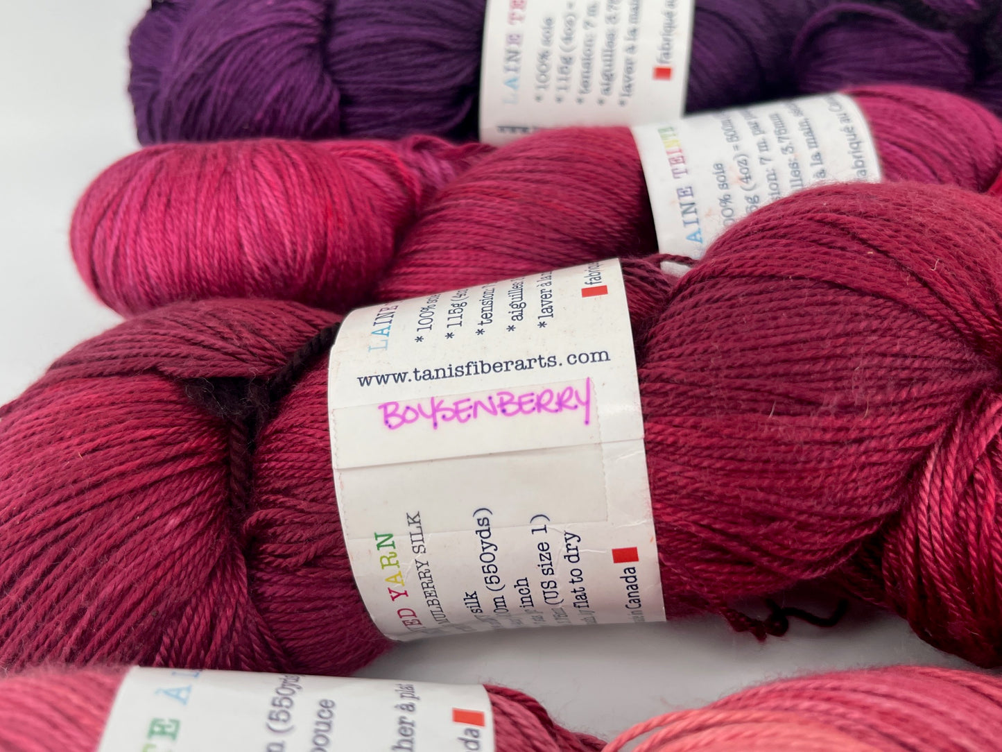 Tanis Fiber Arts Silver Label Mulberry Silk - Lot of 4