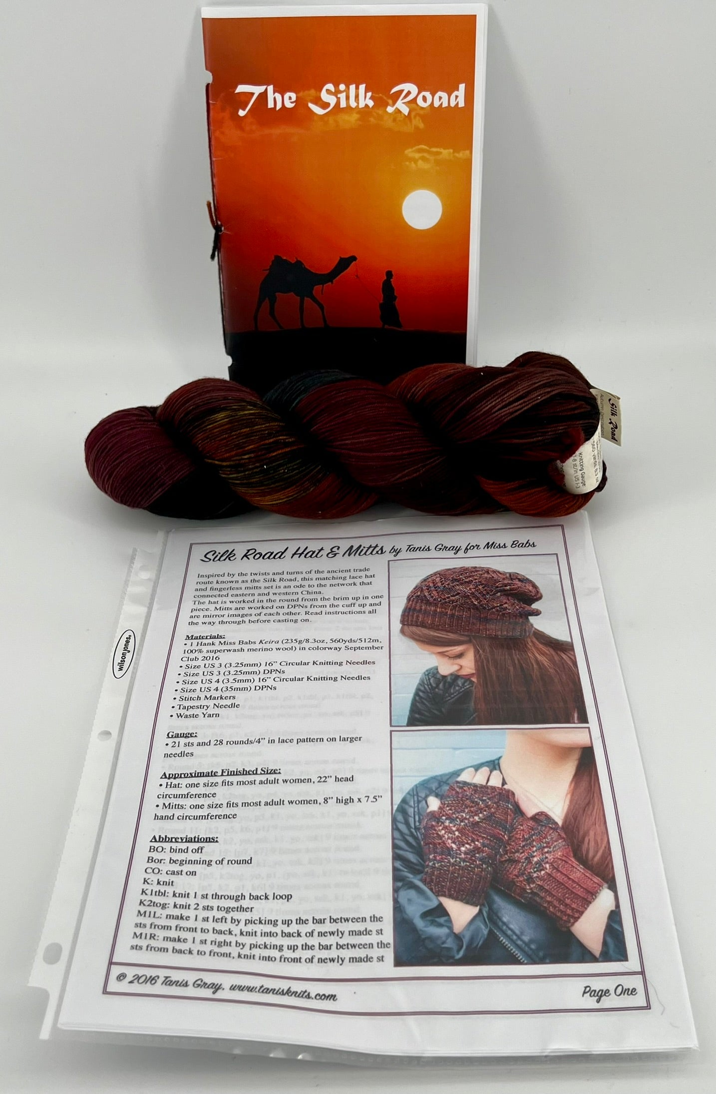 The Silk Road Hat & Mitts kit - Miss Babs!