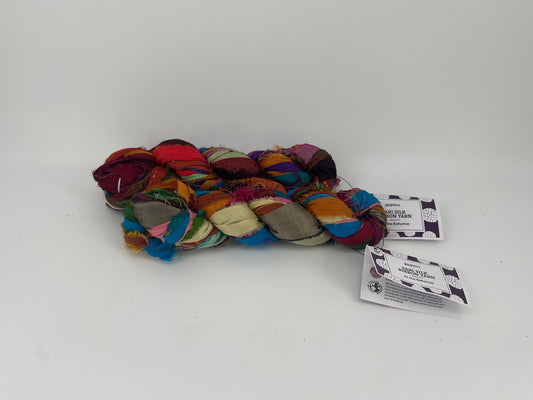 Darn Good Yarn Sari Silk Ribbon Yarn - Lot of 2