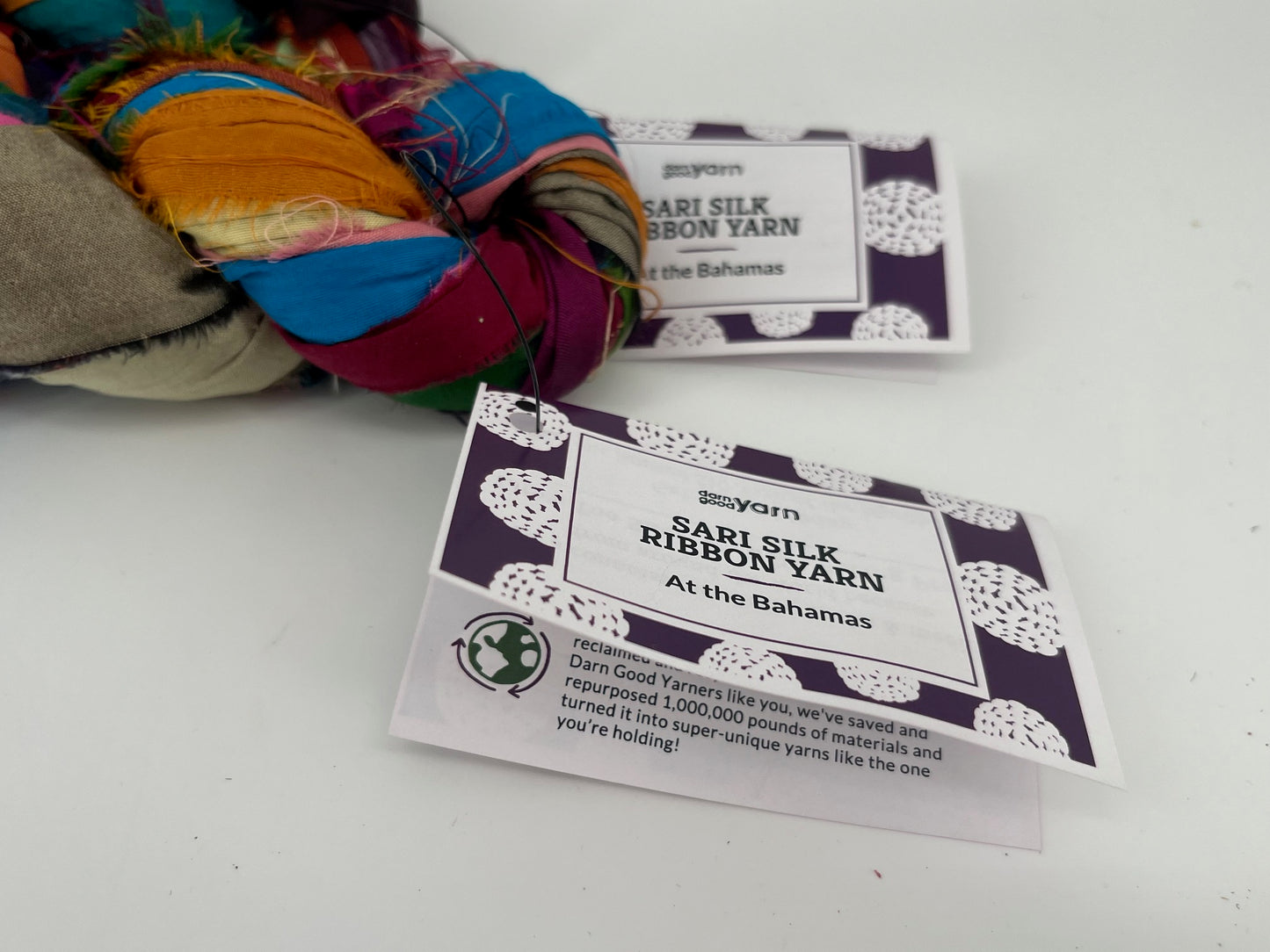 Darn Good Yarn Sari Silk Ribbon Yarn - Lot of 2