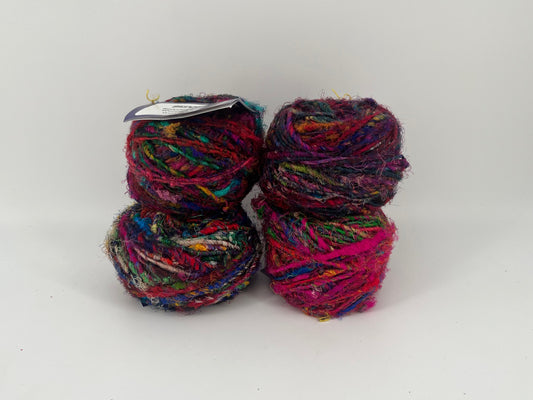 Darn Good Yarn Recycled Silk Worsted Weight - Lot of 4