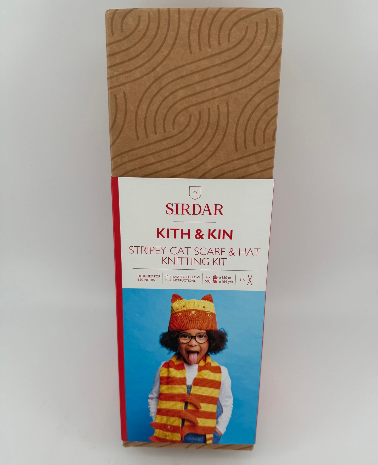 Sirdar Kith & Kin Stripey Cat Scarf & Hat Knitting Kit