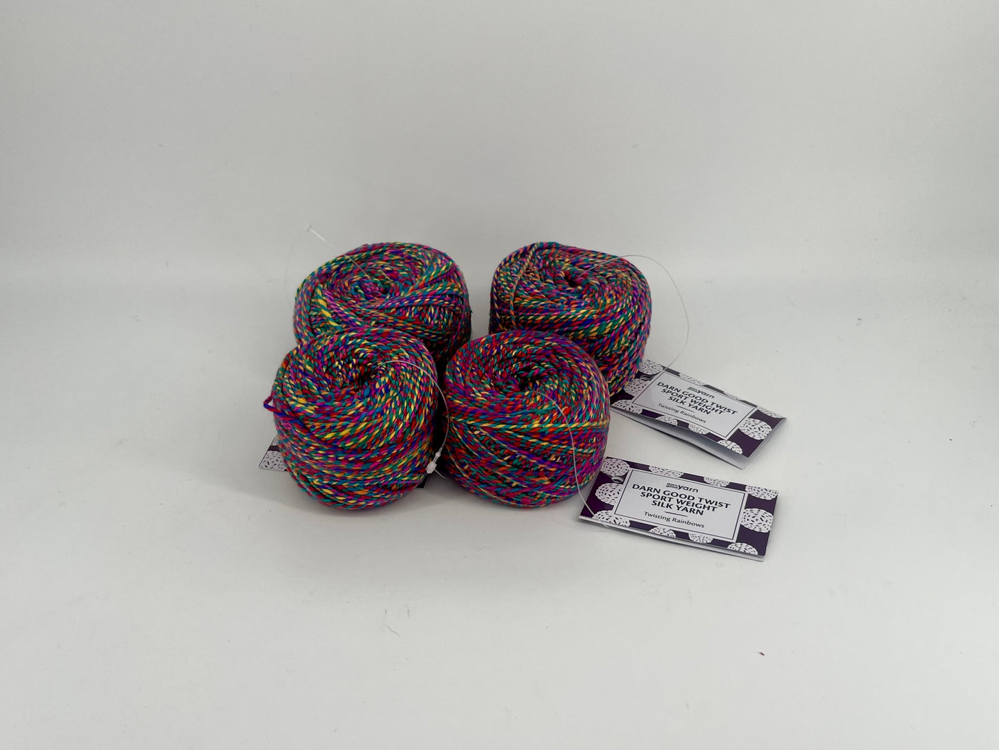 Darn Good Yarn Twist Sport Weight Silk - Lot of 4