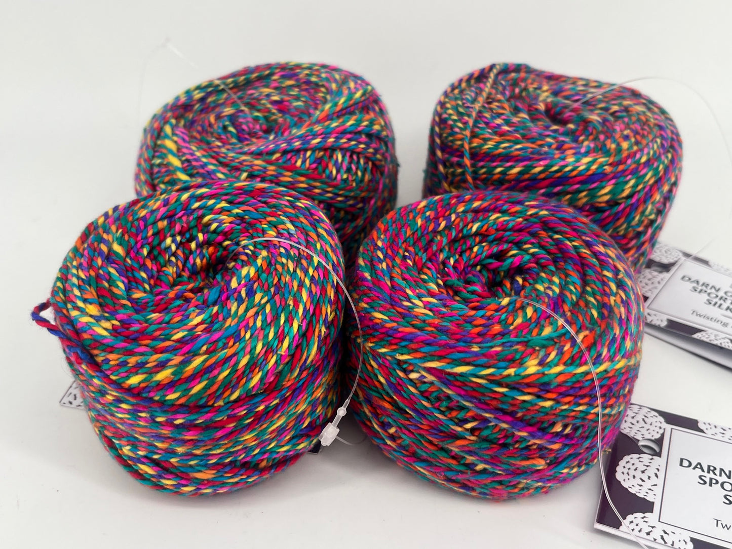 Darn Good Yarn Twist Sport Weight Silk - Lot of 4