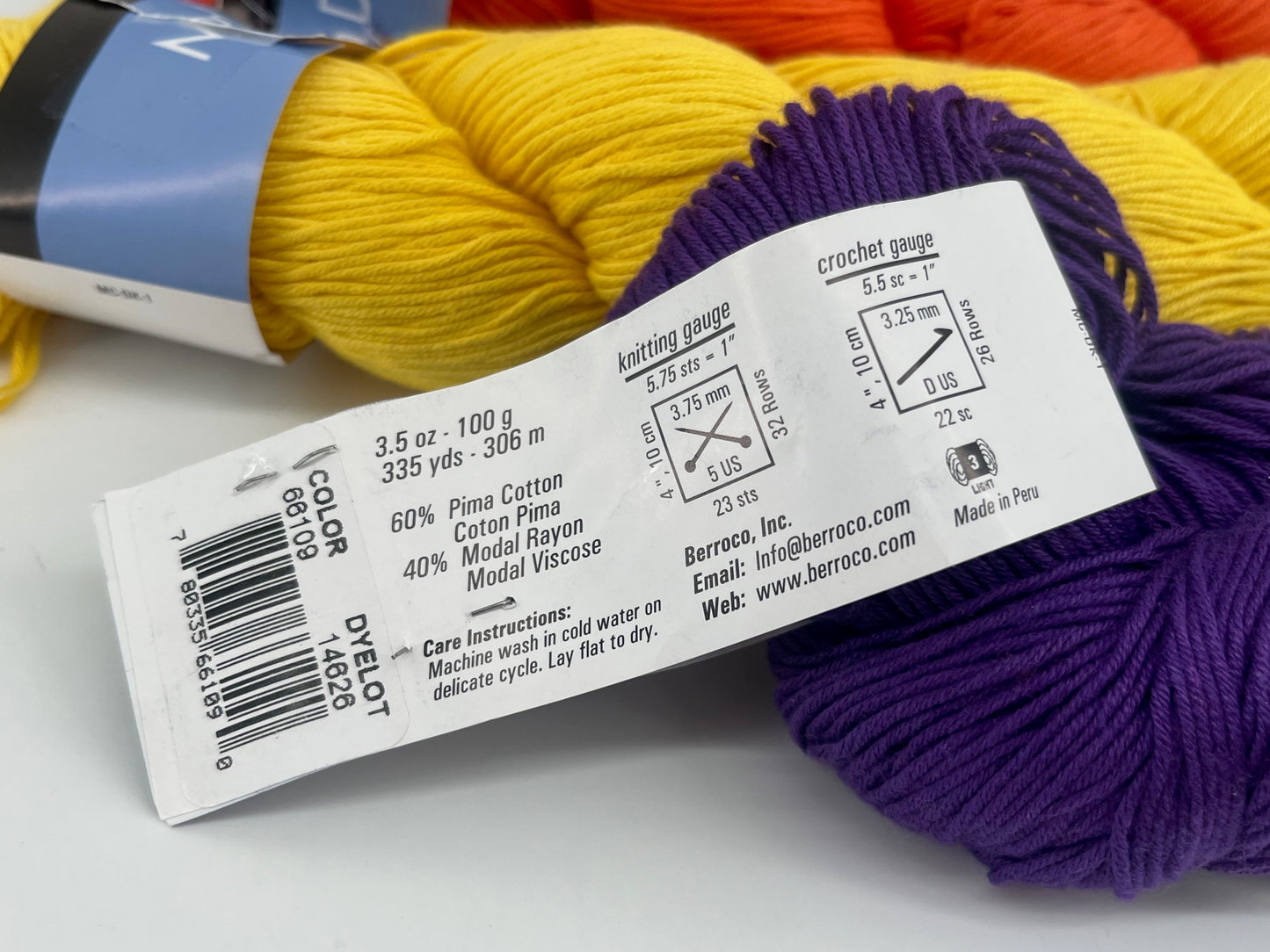 Berroco Modern Cotton DK - Lot of 4