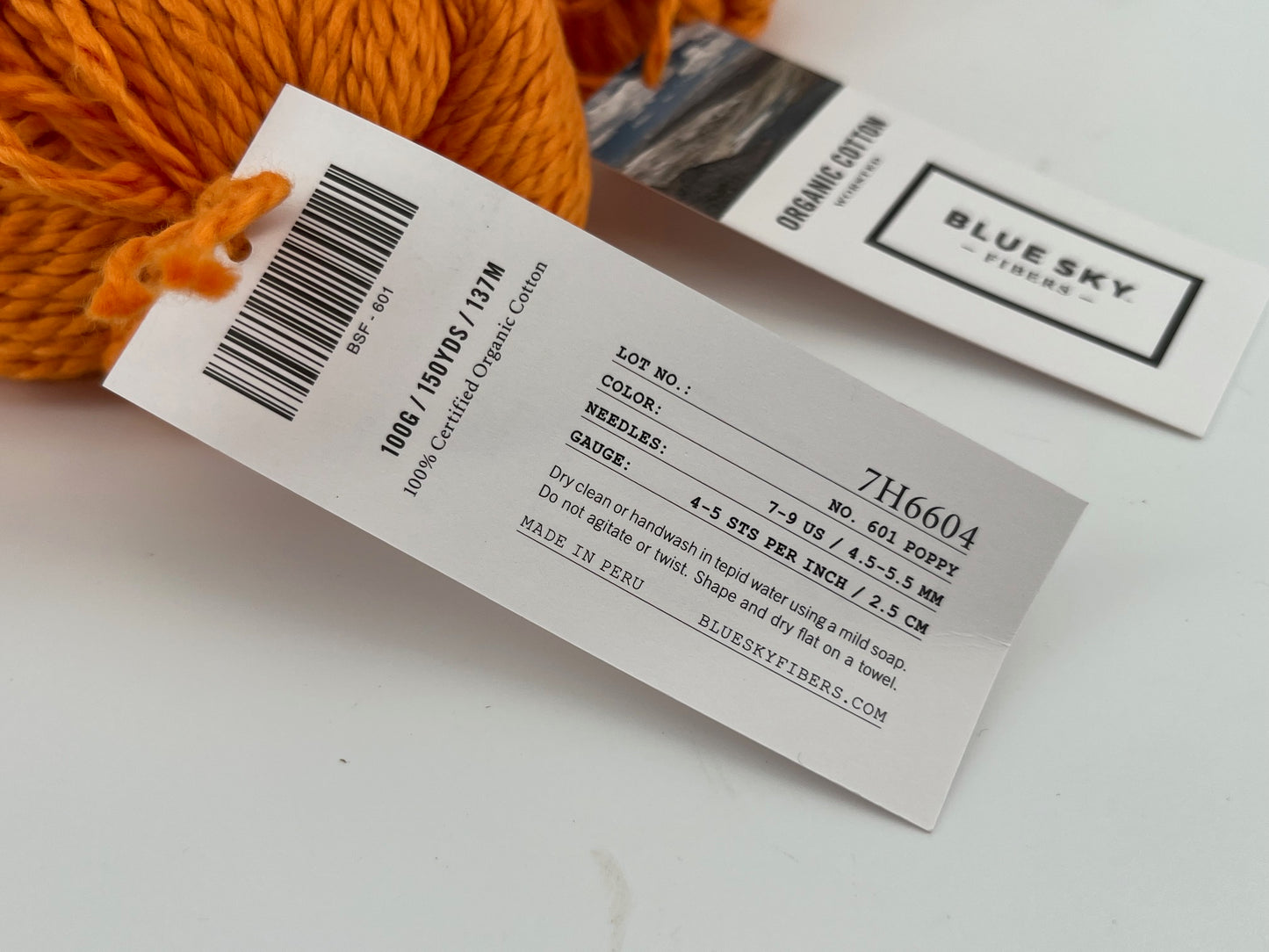 Blue Sky Fibers Organic Cotton - Lot of 3