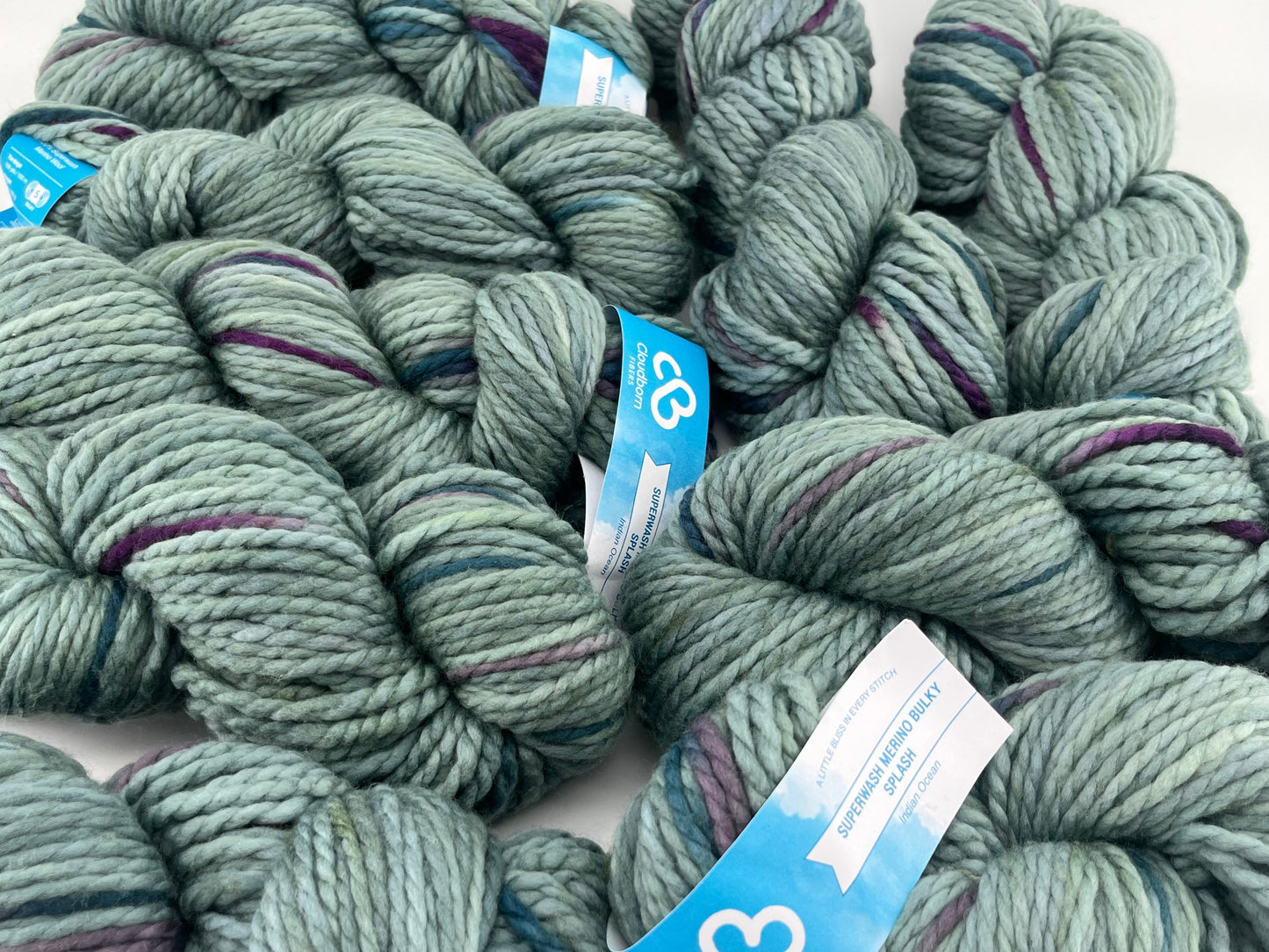 Cloudborn Fibers Superwash Merino Bulky Splash - Multiple Available