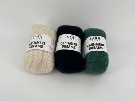 Lang Yarns Cashmere Dreams - Three Colorways Available