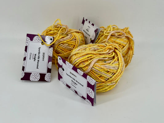 Darn Good Yarn Sparkle Worsted Weight Silk - Lot of 3 Skeins