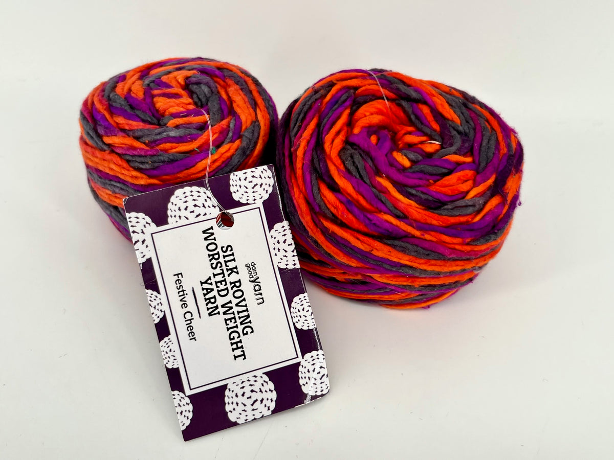 Darn Good Yarn Silk Roving Worsted Weight - Lot of 2