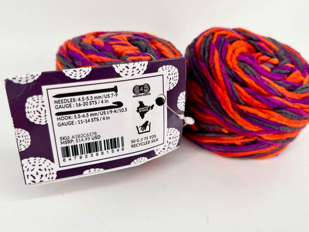 Darn Good Yarn Silk Roving Worsted Weight - Lot of 2