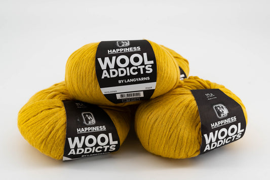 WOOLADDICTS by LANGYARNS HAPPINESS - Lot of 4 Skeins