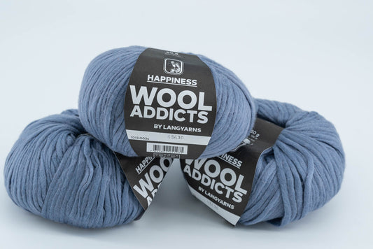 WOOLADDICTS by LANGYARNS HAPPINESS - Lot of 3 Skeins