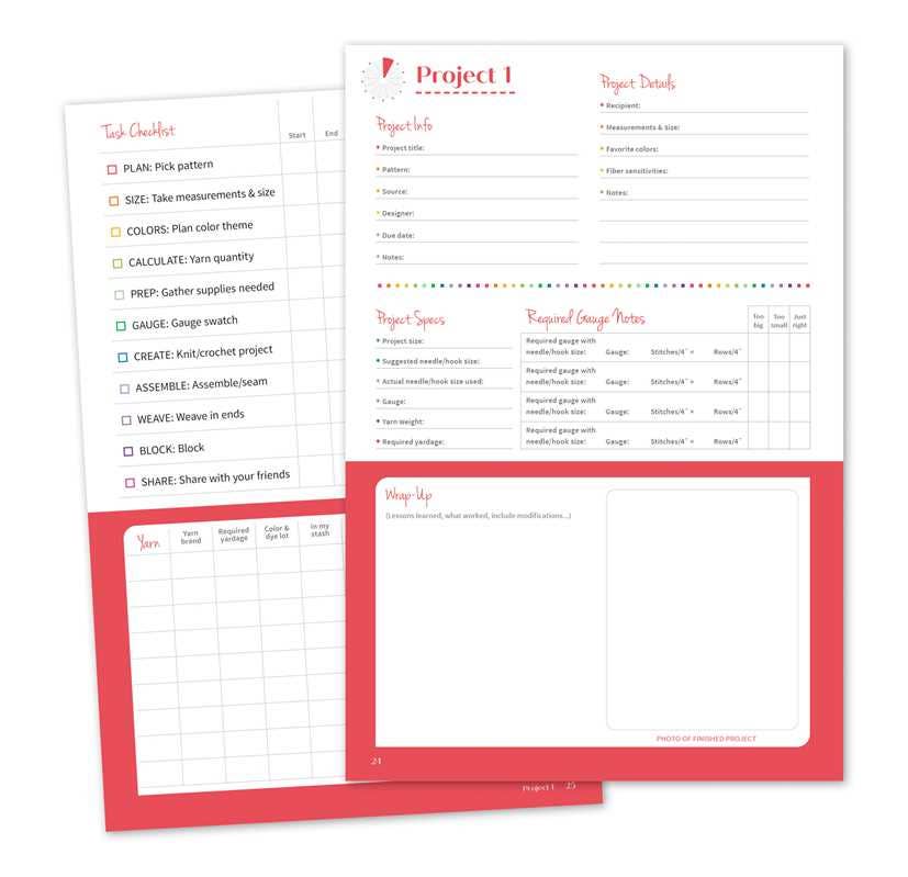 Knit & Crochet Project Planner