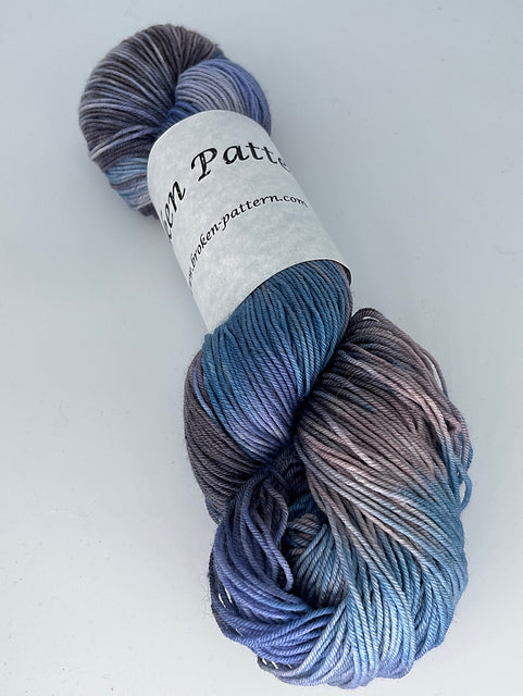 Broken Pattern Hand Dyed Domestic Sock Yarn