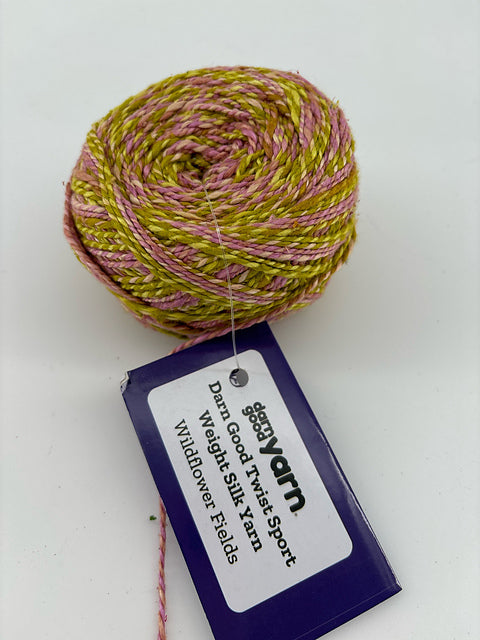 Darn Good Yarn Twist Sport Weight Silk - Lot of 2