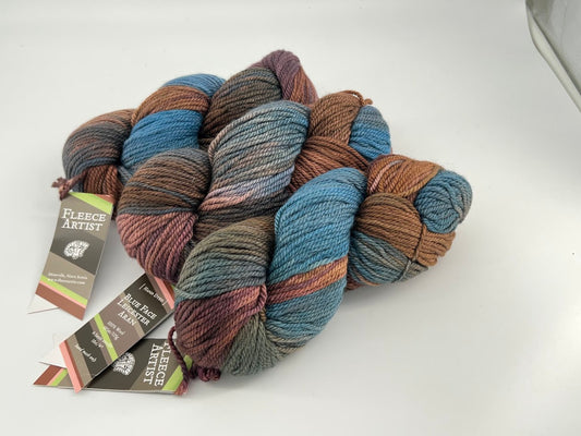 Fleece Artist Blue Face Leicester Aran - Lot of 3 Skeins