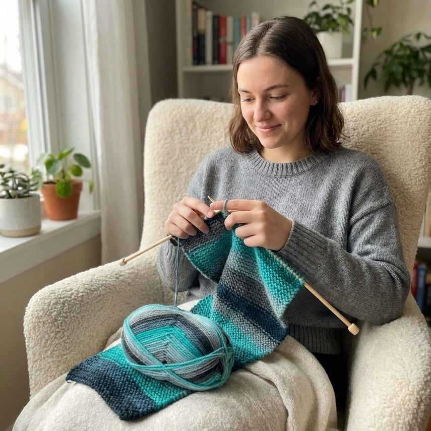 Learn to Knit Scarf Kit - Nebula