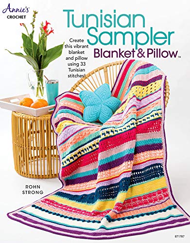 Annie's Crochet Tunisian Sampler Blanket & Pillow